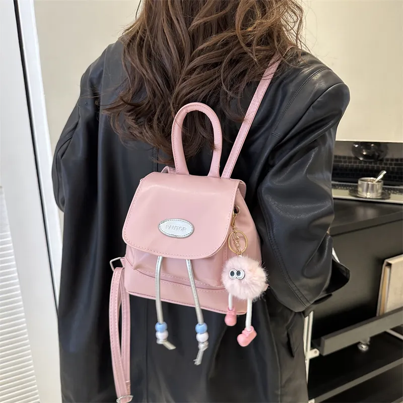 Miss Angel PU Backpack Medium Size Women's Multicolor-15