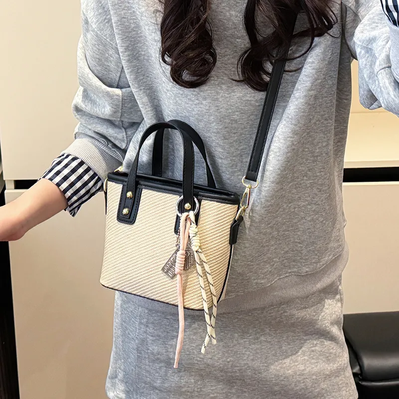 Miss Angel PU Crossbody One Shoulder Handbag Women's Black, Pink, Khaki, Blue, Brown-1