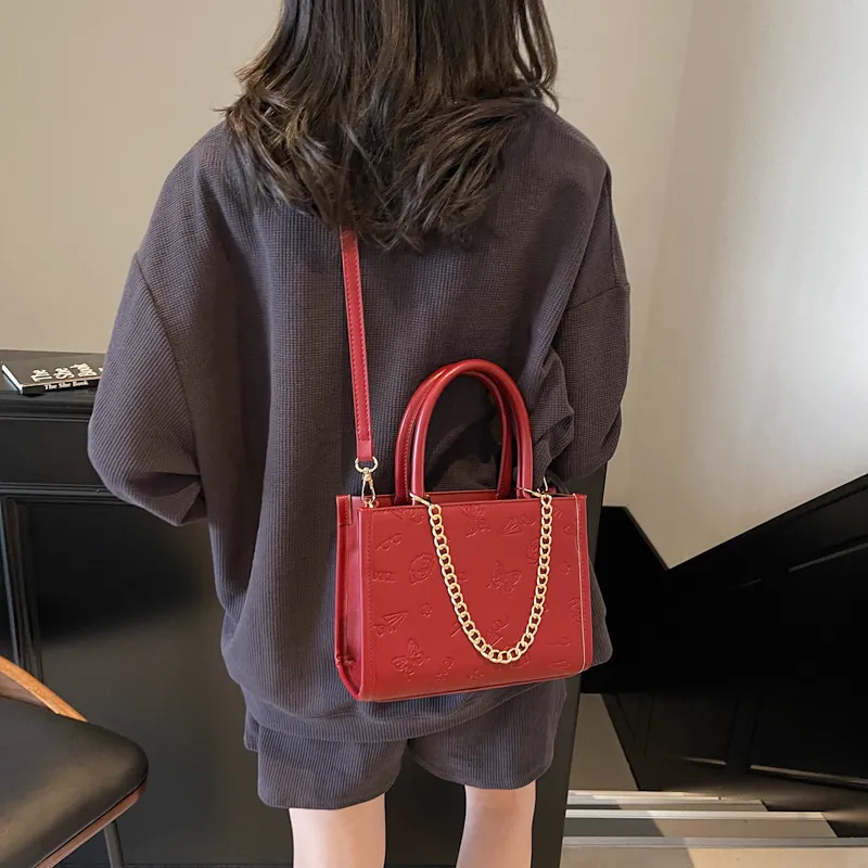 Miss Angel PU Crossbody One Shoulder Handbag Women's Black/Ecru/Pink/Ancora Red-19