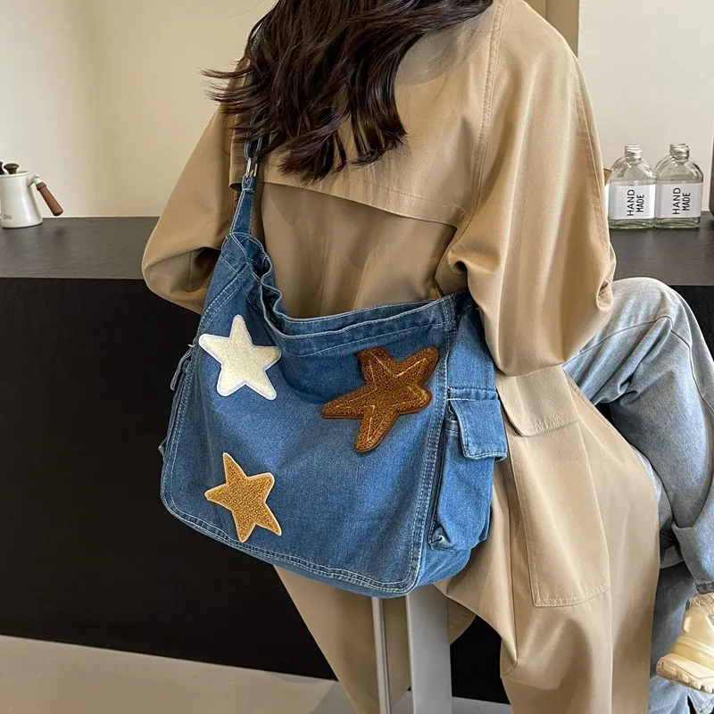 Miss Angel Denim Shoulder Bag Crossbody Bag Regular Women's Multicolor-4