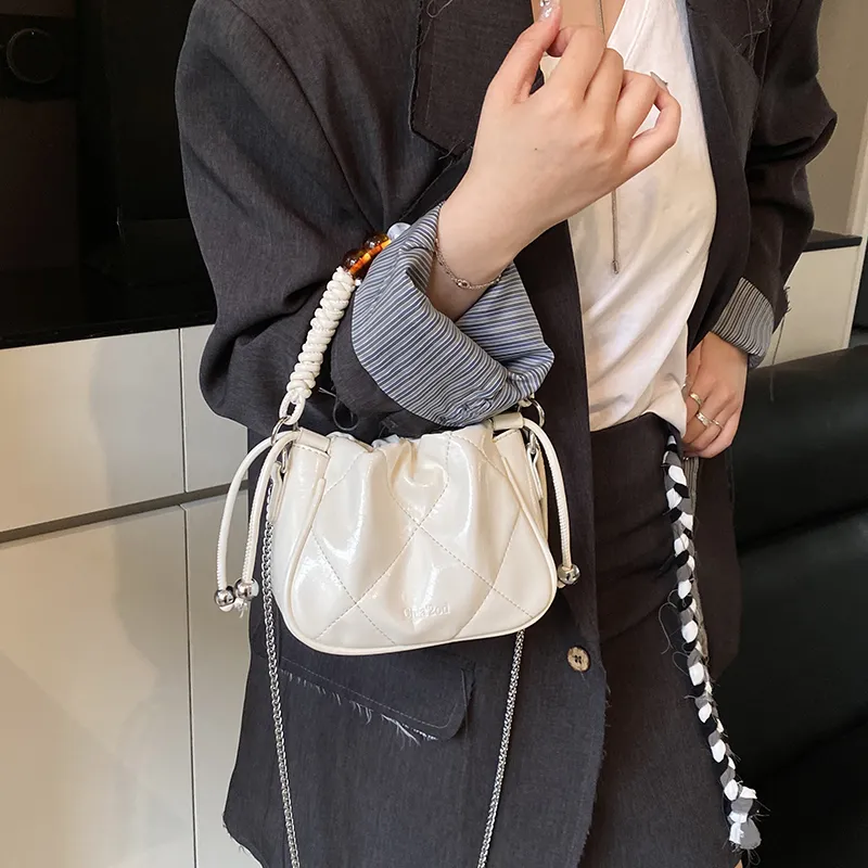Miss Angel PU Crossbody Bag Women's Black/White/Silver-8