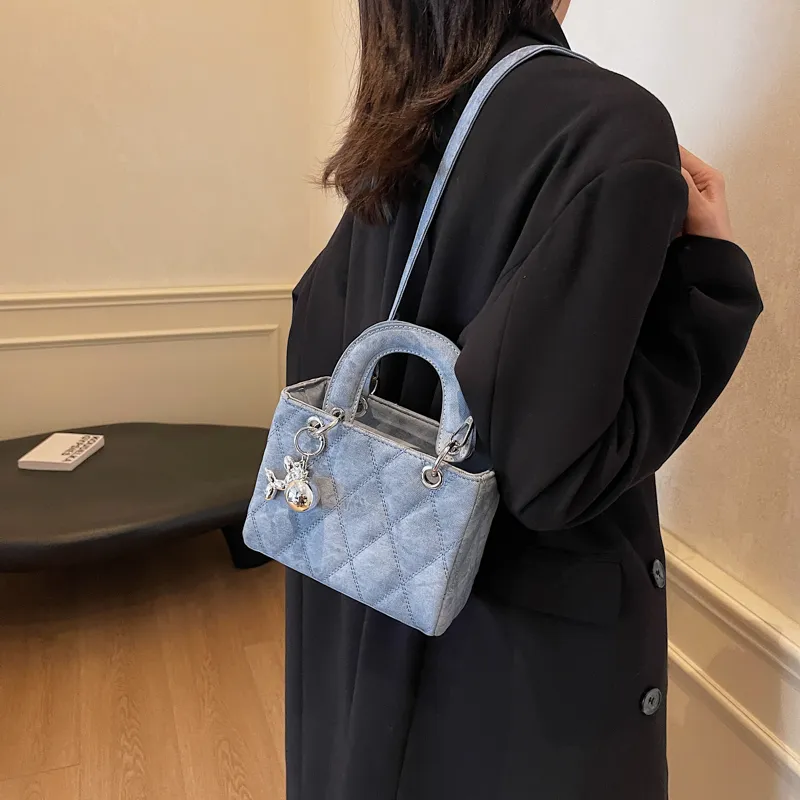 Miss Angel PU Lady Dior Bag, Shoulder Bag, Crossbody Bag, Handbag Tubas Women's Black/Khaki/Denim Blue-2