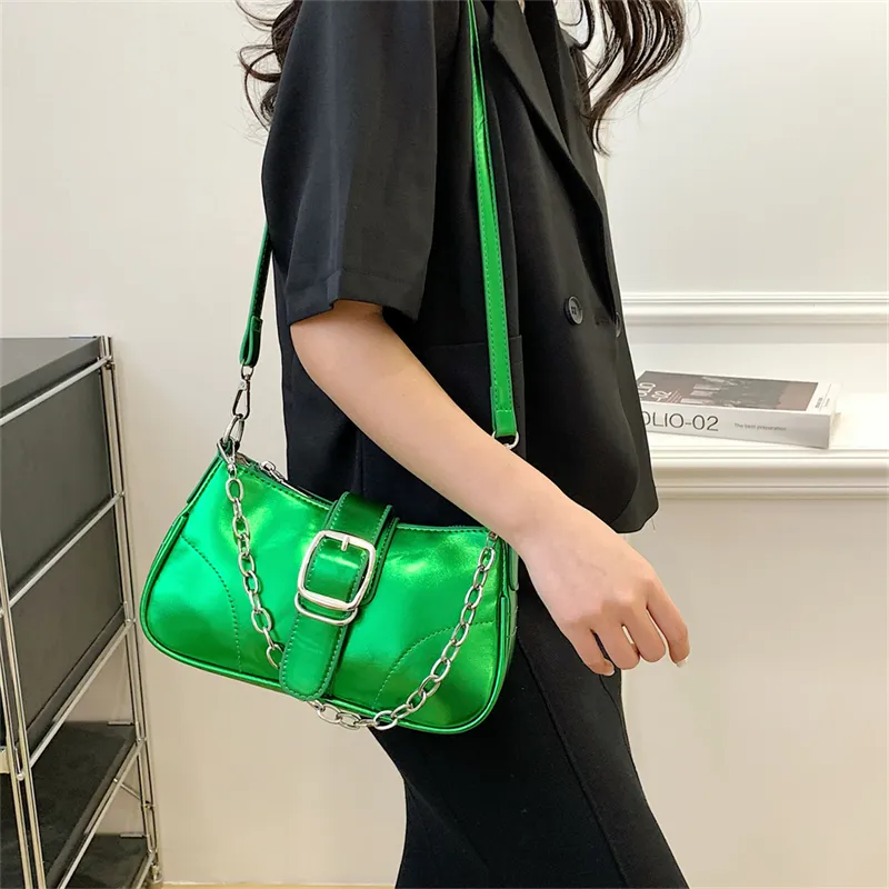 Miss Angel Patent Leather Shoulder Bag Women's Multicolor-27
