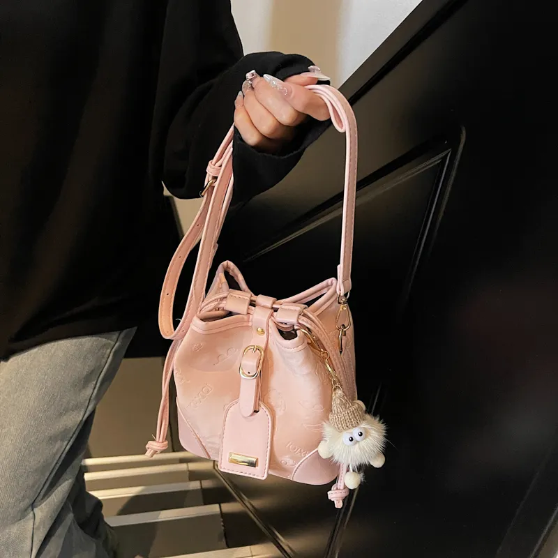 Miss Angel PU Crossbody Bag, Shoulder Bag, Outing Bag Regular Women's Black/White/Blue/Pink-19