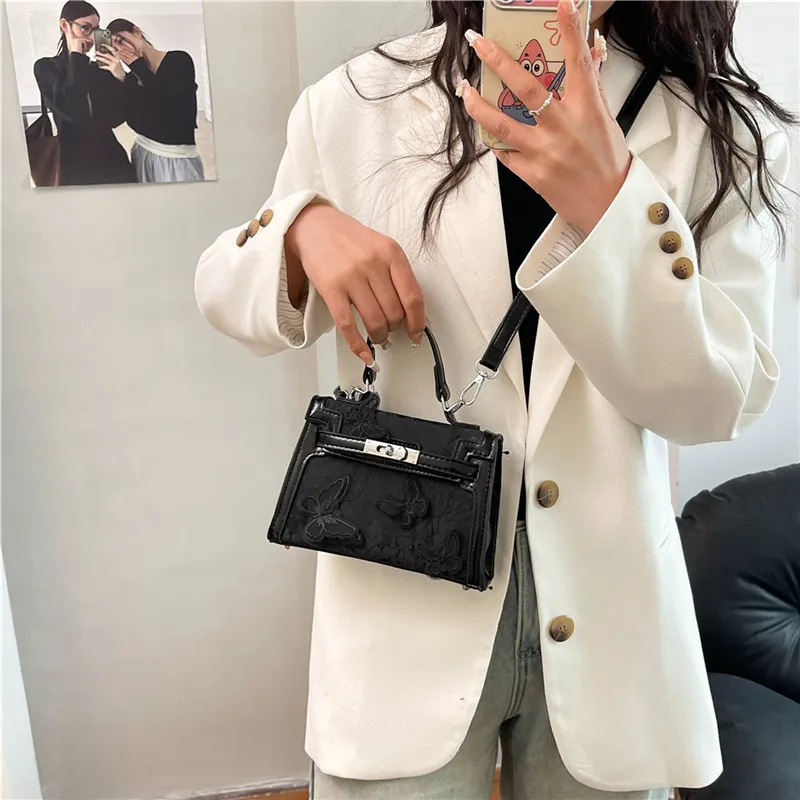 Miss Angel PU Handbag Kelly Bag Women's White/Black/Blue/Pink-8