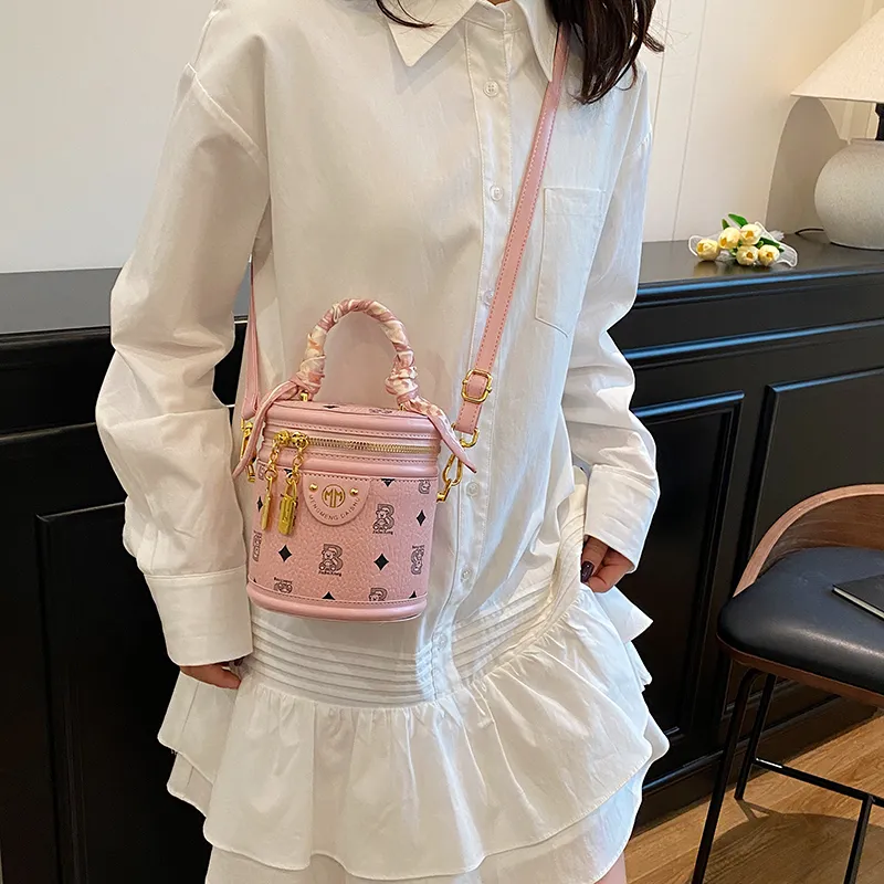 Miss Angel PU Crossbody Bag, Backpack Women's Black/Apricot/Pink/Brown-5