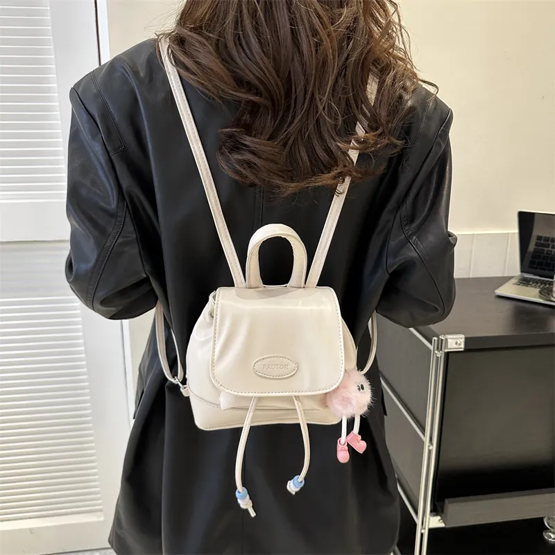 Miss Angel PU Backpack Medium Size Women's Multicolor-11