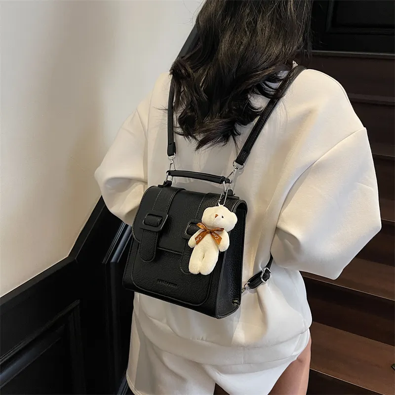 Miss Angel PU Backpack Women's White/Black/Pink-10