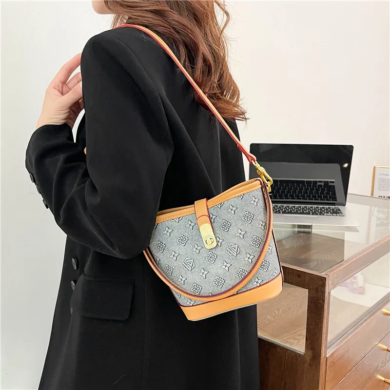 Miss Angel PU Crossbody Handbag Regular Women's Blue/Beige/Brown-4