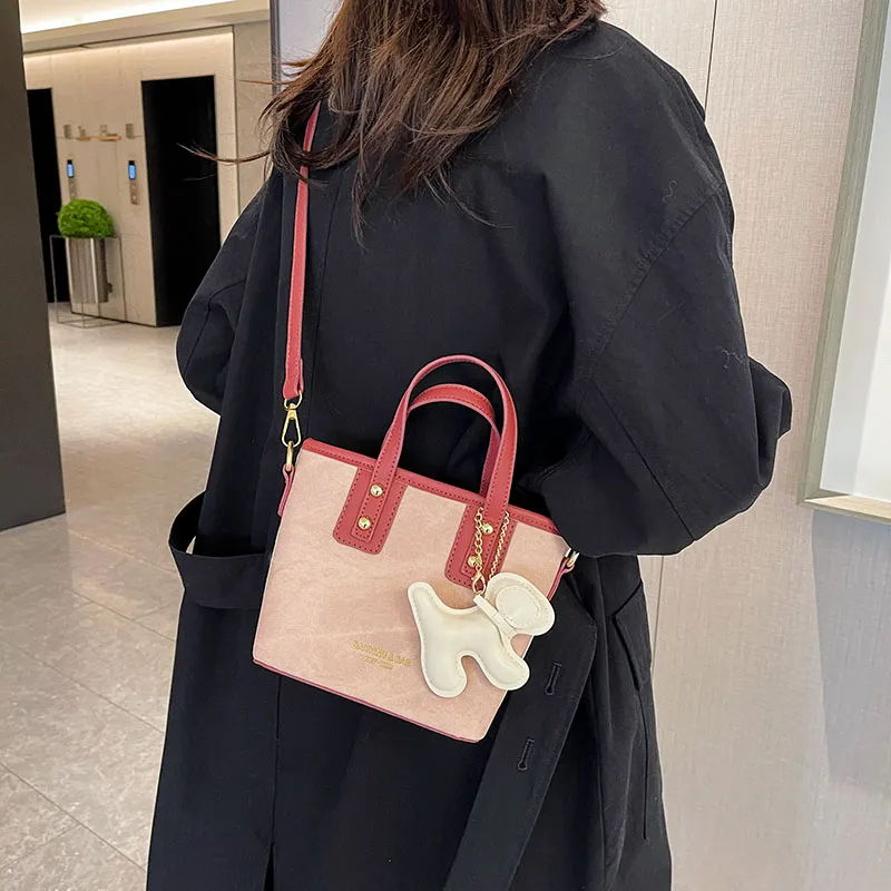 Miss Angel PU Crossbody One Shoulder Handbag Regular Women's Pink/Brown/Blue-4