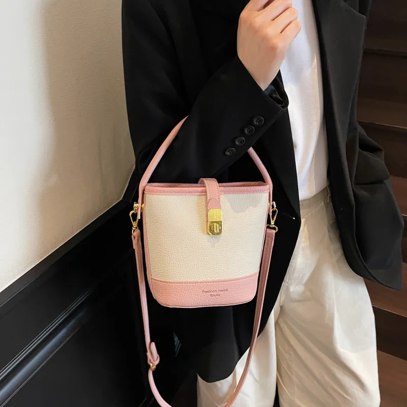Miss Angel PU Shoulder Bag, Crossbody Bag, Handbag Women's Black/Yellow/Khaki/Pink-24