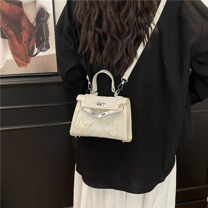 Miss Angel PU Handbag Kelly Bag Women's White/Black/Blue/Pink-2