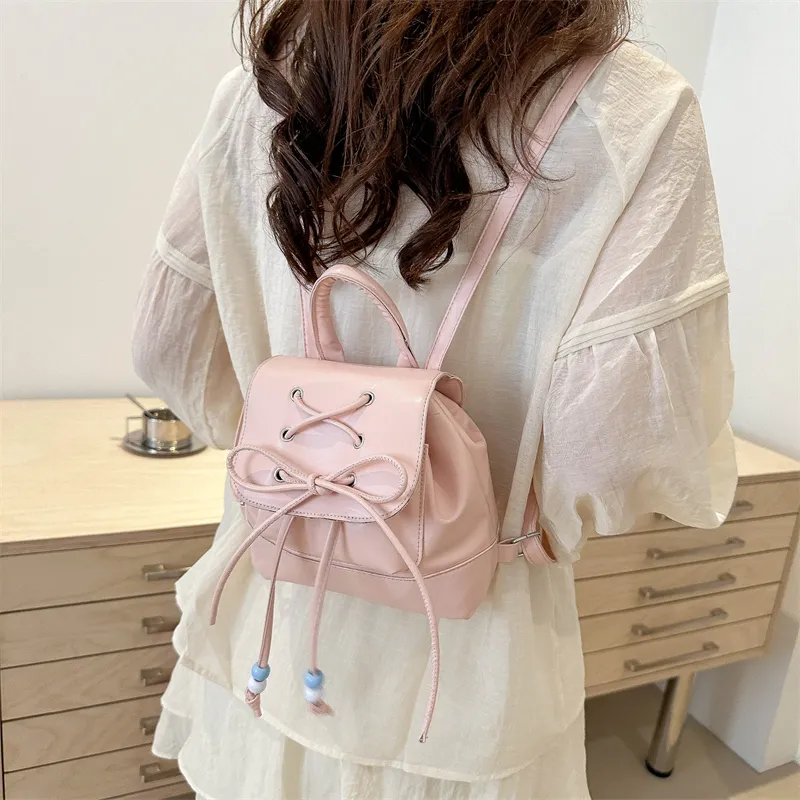 Miss Angel PU Backpack Women's White/Silver/Black/Pink-22
