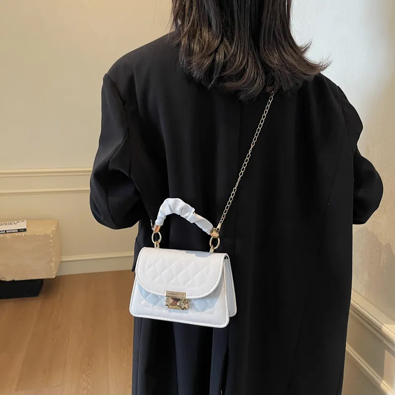 Miss Angel PU Crossbody Bag, Shoulder Bag, Outing Bag, Handbag Regular Women's Black/White-1