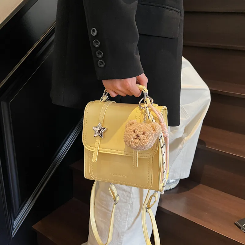 Miss Angel PU Backpack Women's White/Khaki/Yellow/Ecru/Silver-22