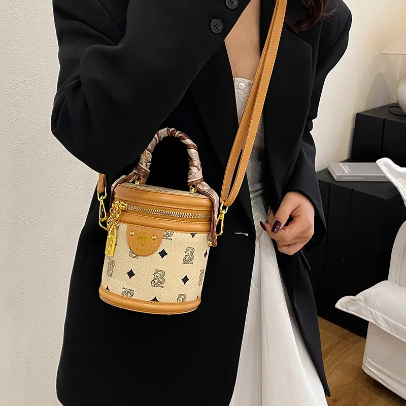 Miss Angel PU Crossbody Bag, Backpack Women's Black/Apricot/Pink/Brown-16