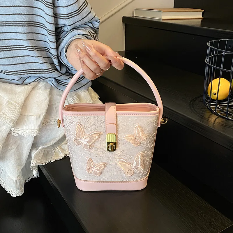 Miss Angel PU Crossbody One Shoulder Handbag Regular Women's Pink/White-21