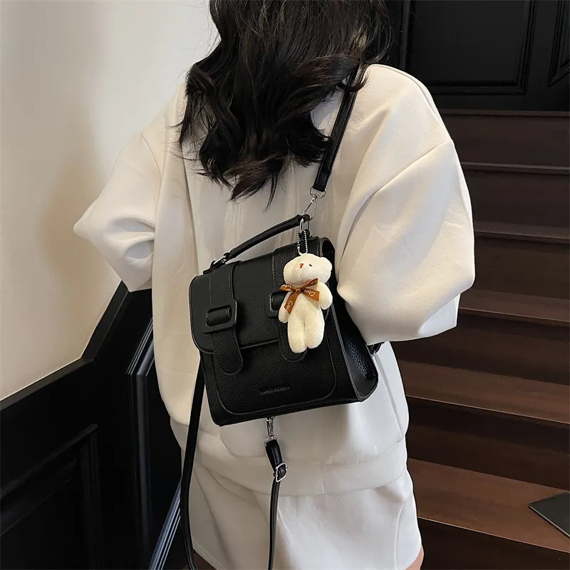 Miss Angel PU Backpack Women's White/Black/Pink-11