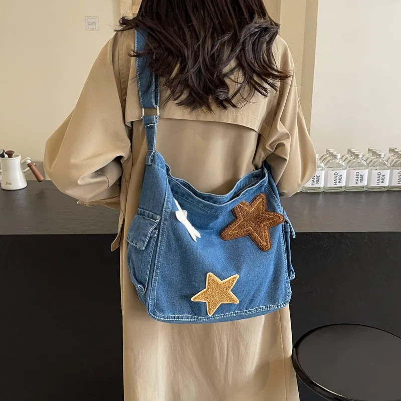 Miss Angel Denim Shoulder Bag Crossbody Bag Regular Women's Multicolor-1