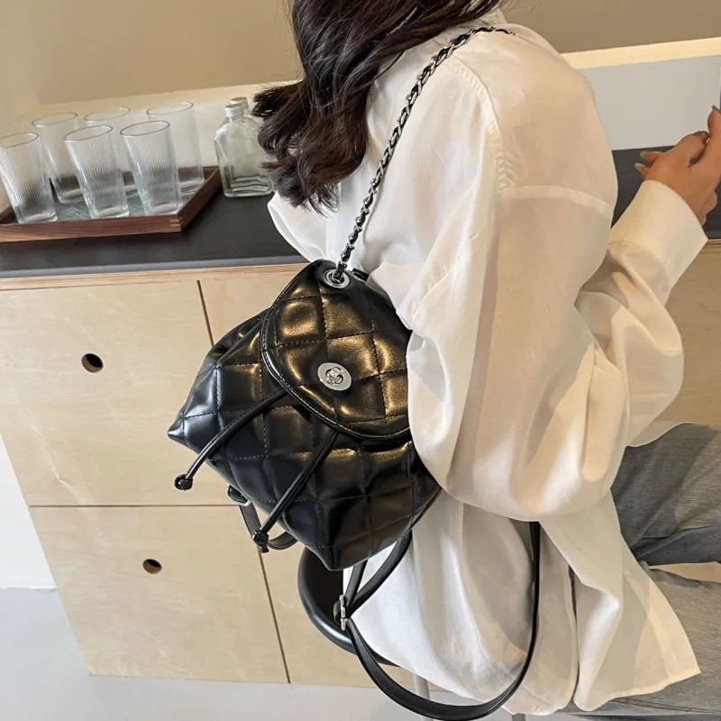 Miss Angel PU Backpack Women's White/Silver-14