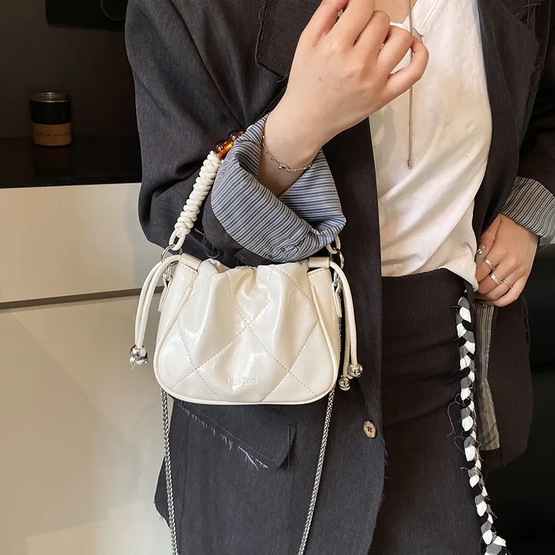 Miss Angel PU Crossbody Bag Women's Black/White/Silver-7