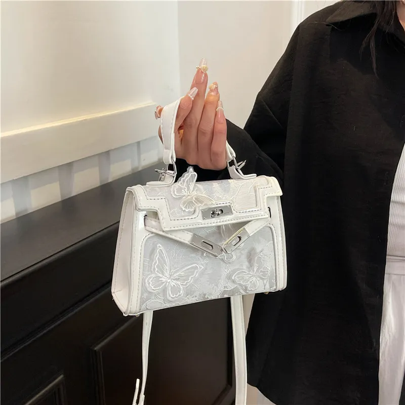 Miss Angel PU Handbag Kelly Bag Women's White/Black/Blue/Pink-23