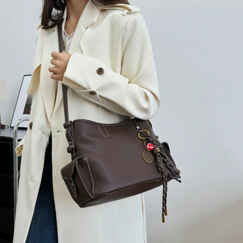 Miss Angel PU Shoulder Bag Crossbody Bag Regular Women's Black/Burgundy/Umber-9