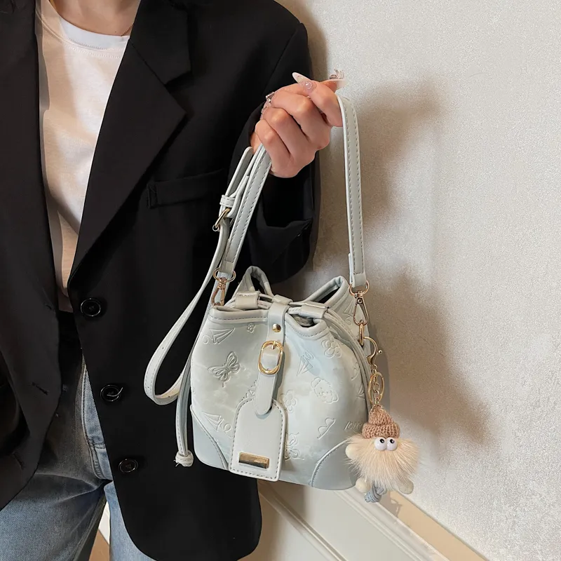 Miss Angel PU Crossbody Bag, Shoulder Bag, Outing Bag Regular Women's Black/White/Blue/Pink-14