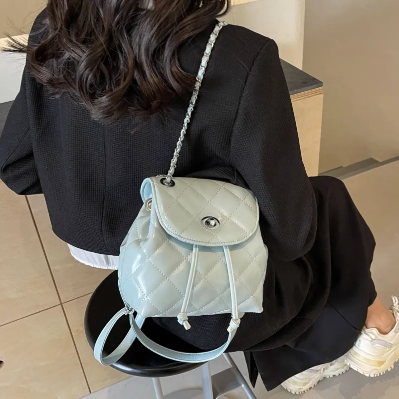 Miss Angel PU Backpack Women's White/Silver-19