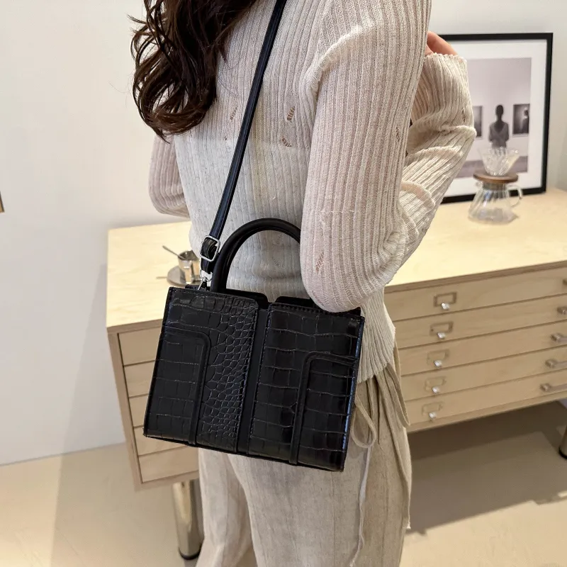 Miss Angel PU Crossbody Handbag Shoulder Bag Women's White/Black/Red-13