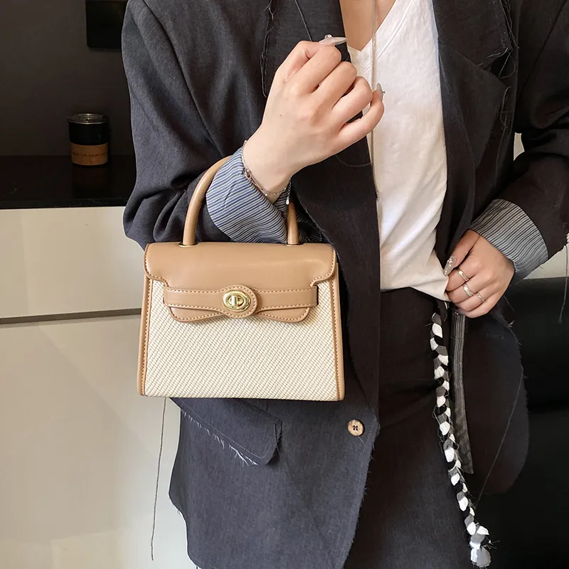 Miss Angel PU Handbag Women's Apricot/Brown-3
