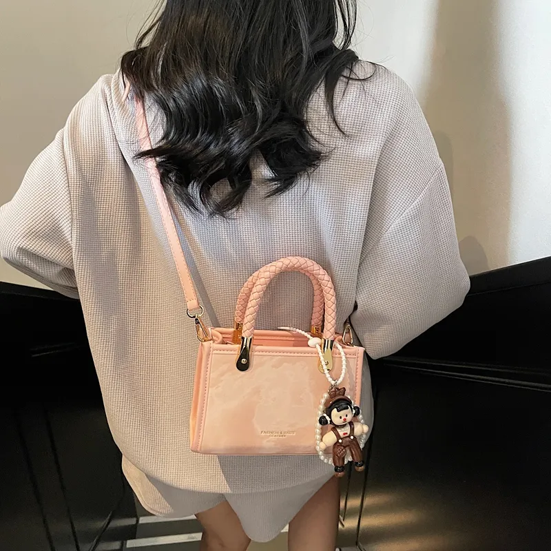 Miss Angel PU Handbag Women's Pink/Silver/Pink-3