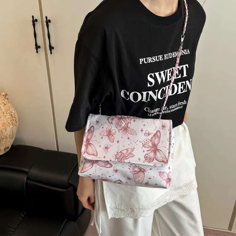 Miss Angel PU Crossbody Bag Regular Women's Black/Purple/Pink-16