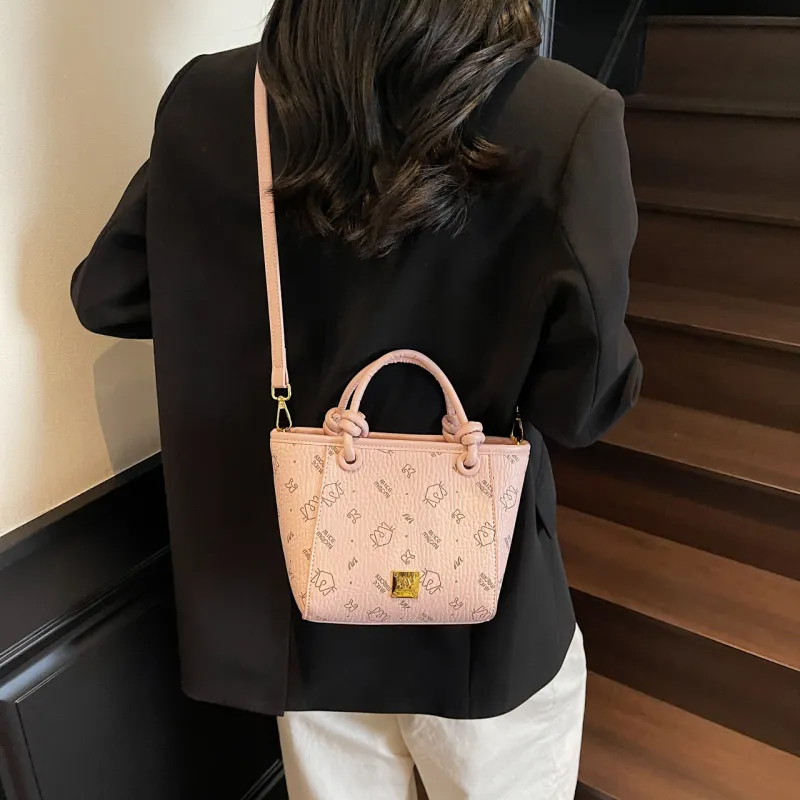 Miss Angel PU Crossbody Handbag Women's Pink/Ecru/Brown/Black-4