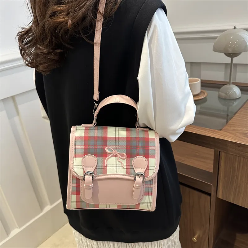 Miss Angel PU Crossbody Backpack Regular Women's Ecru/Pink-4