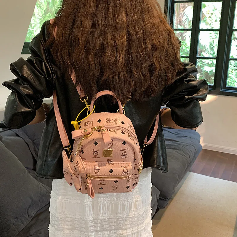 Miss Angel PU Backpack Women's Multicolor-11