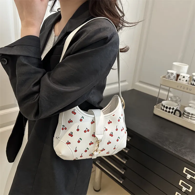 Miss Angel PU Crossbody Bag Women's White/Black/Red-11