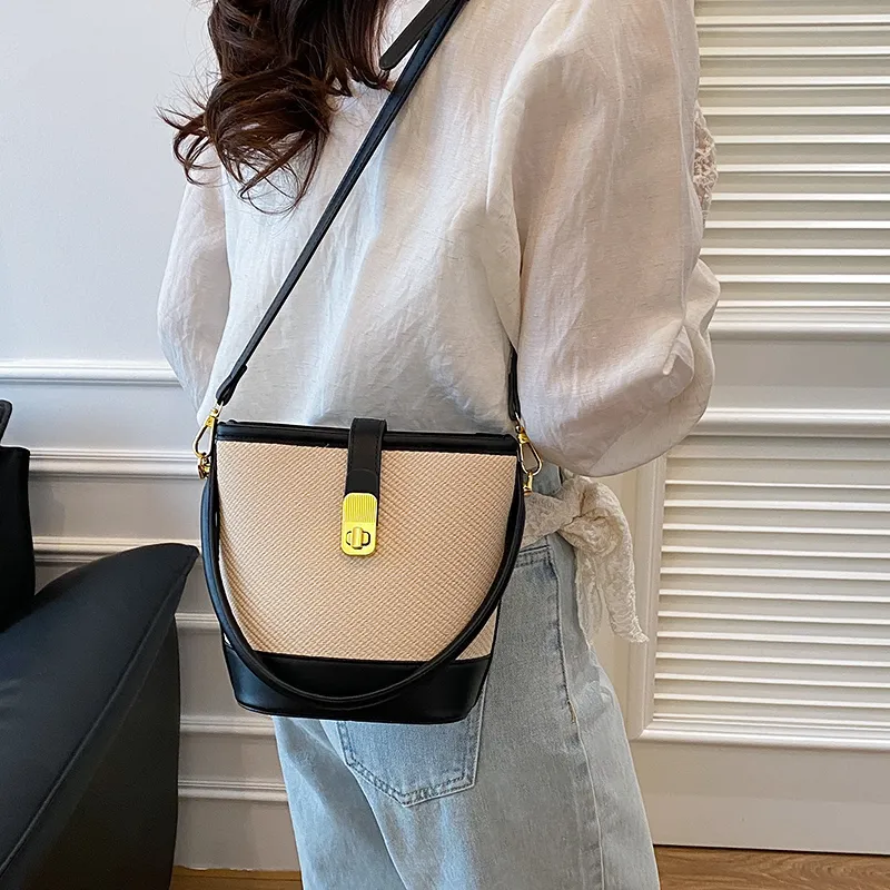 Miss Angel PU Crossbody One Shoulder Handbag Women's Brown/Black-9