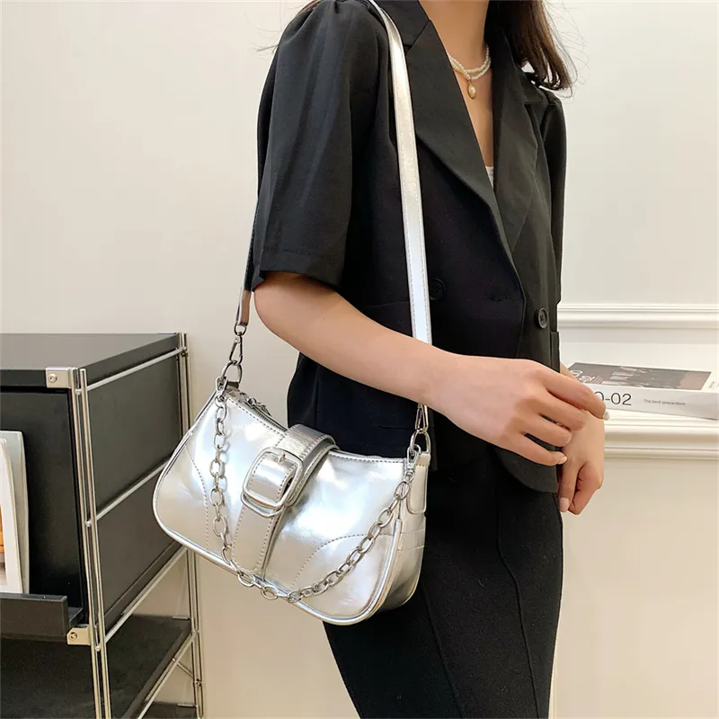Miss Angel Patent Leather Shoulder Bag Women's Multicolor-3