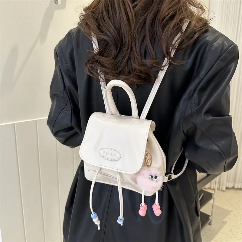 Miss Angel PU Backpack Medium Size Women's Multicolor-10