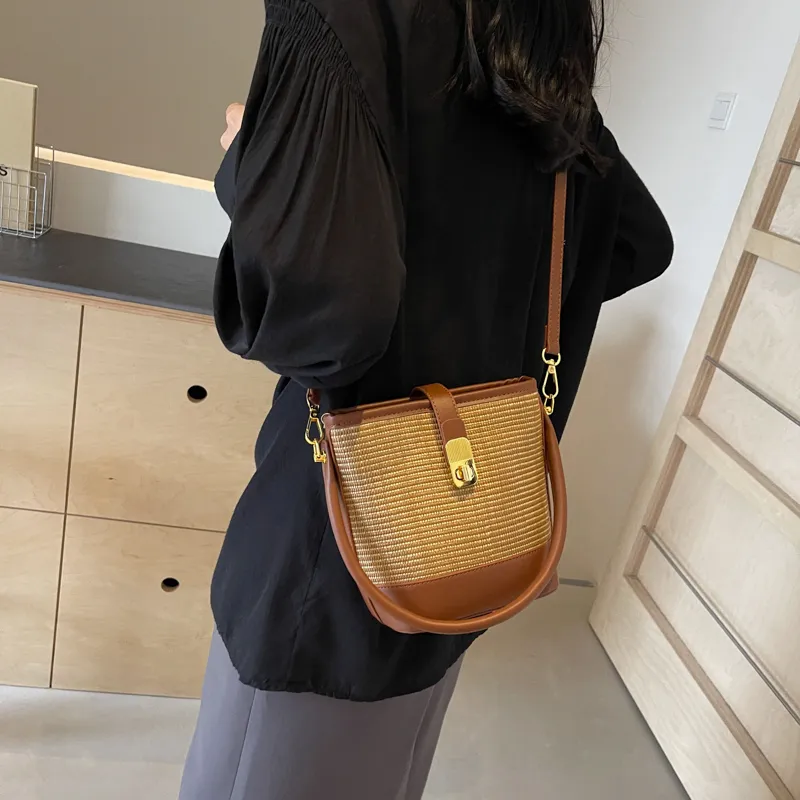 Miss Angel Fabric Handbag Crossbody Bag Women's Silver Black Brown-11
