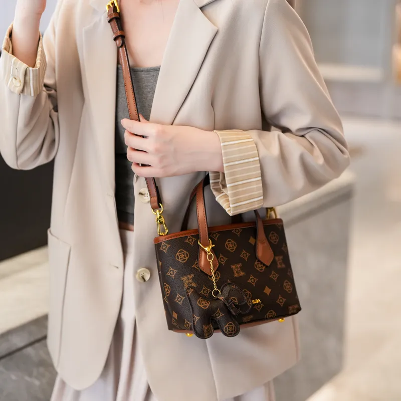 Miss Angel PU Shoulder Bag, Crossbody Bag, Handbag Regular Women's Brown/Apricot-6