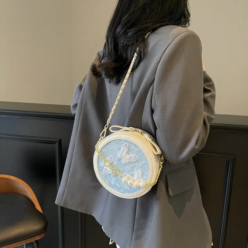 Miss Angel PU Crossbody Bag Women's Blue/Ecru/Pink-10