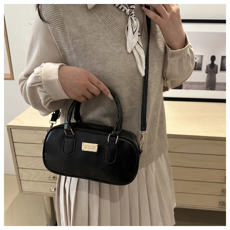 Miss Angel PU Crossbody One Shoulder Handbag Regular Women's Black/Red/Coffee/Brown-2