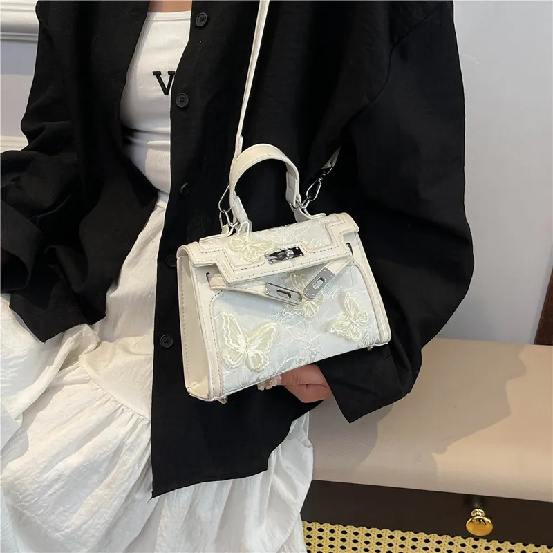 Miss Angel PU Handbag Kelly Bag Women's White/Black/Blue/Pink-19