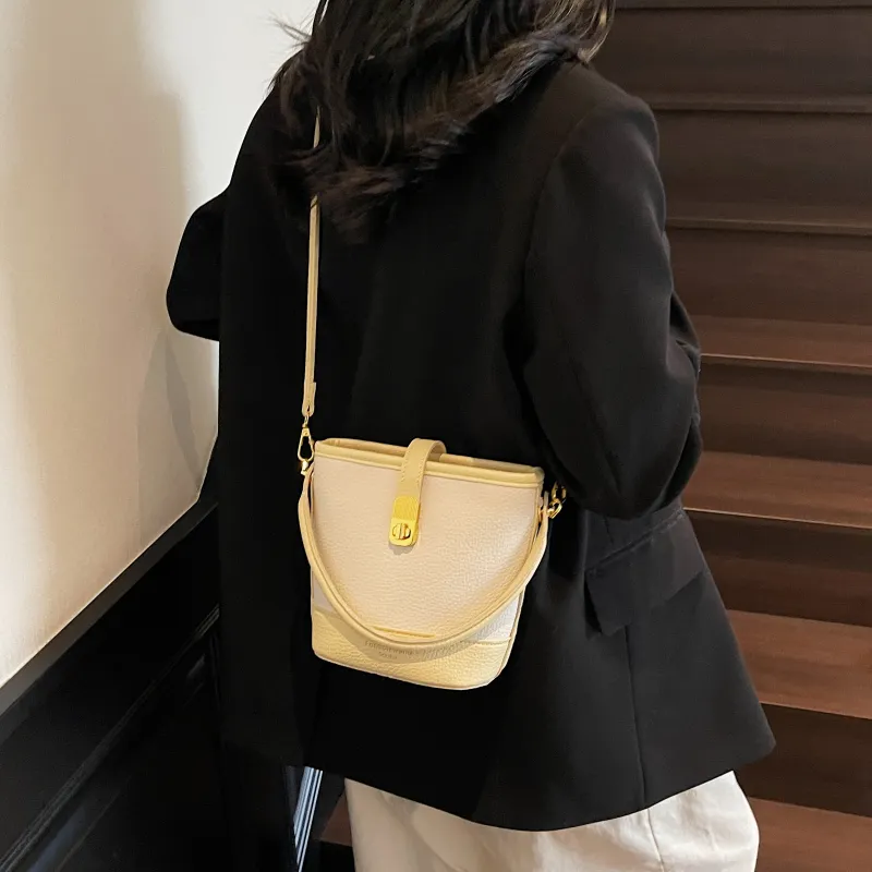Miss Angel PU Shoulder Bag, Crossbody Bag, Handbag Women's Black/Yellow/Khaki/Pink-7
