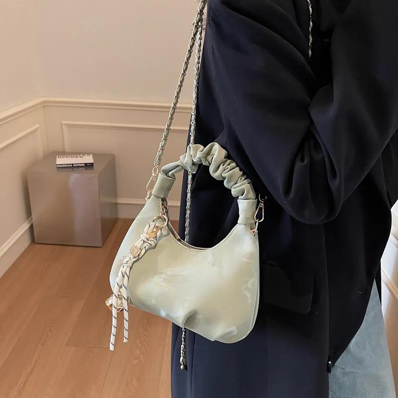 Miss Angel PU Crossbody One Shoulder Handbag Women's Beige/Black-1