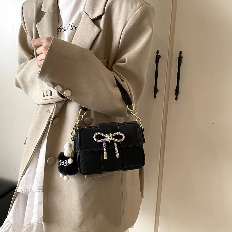 Miss Angel PU Handbag, Crossbody Bag, Shoulder Bag Women's Black Pink White Silver-7