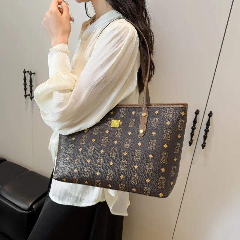 Miss Angel PU Shopping Bag, Tote Bag, Handbag, Shoulder Bag Women's White, Beige, Pink, Brown, Black, Coffee-33