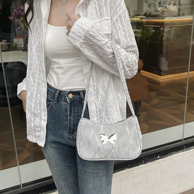 Miss Angel PU Shoulder Bag, Crossbody Bag Regular Women's Silver/Black/Ivory/Pink/Light Blue-1